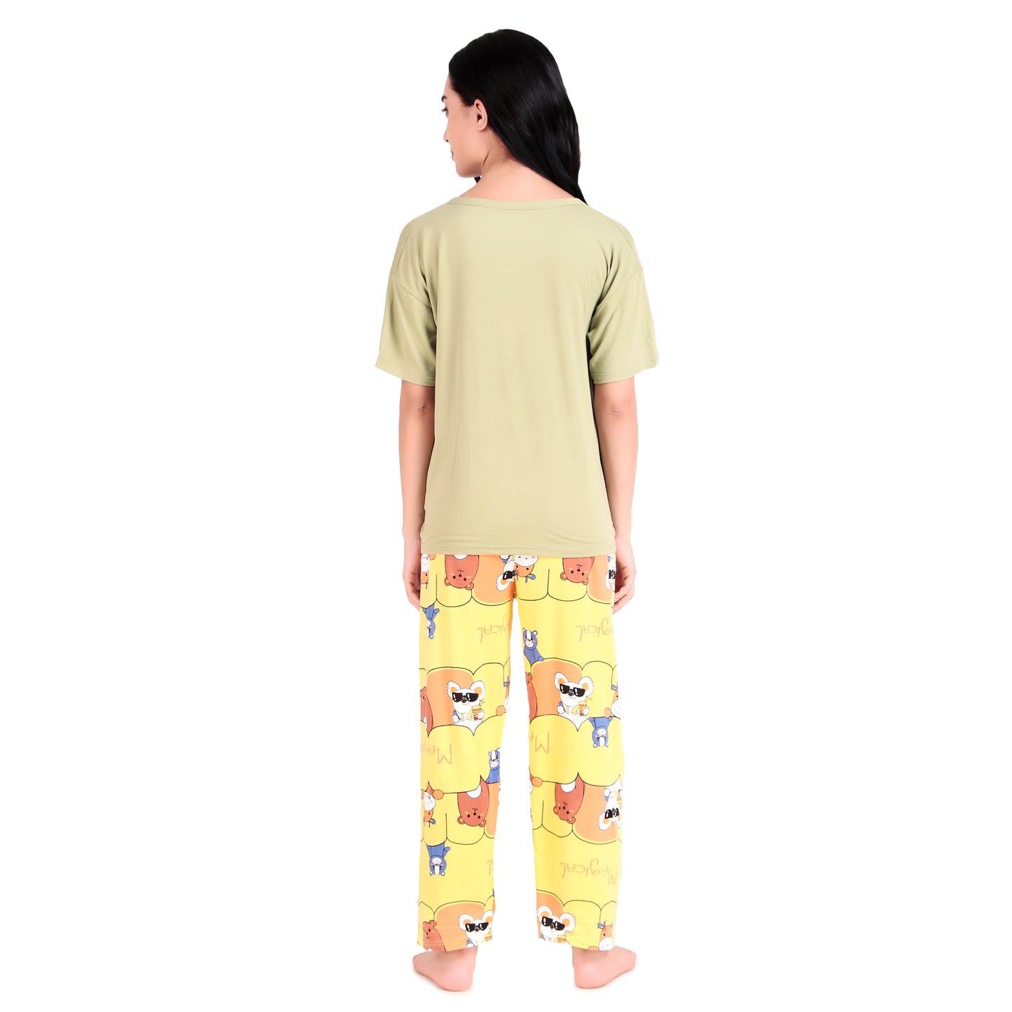 Magical Green T-Shirt & Yellow Pyjama Suit