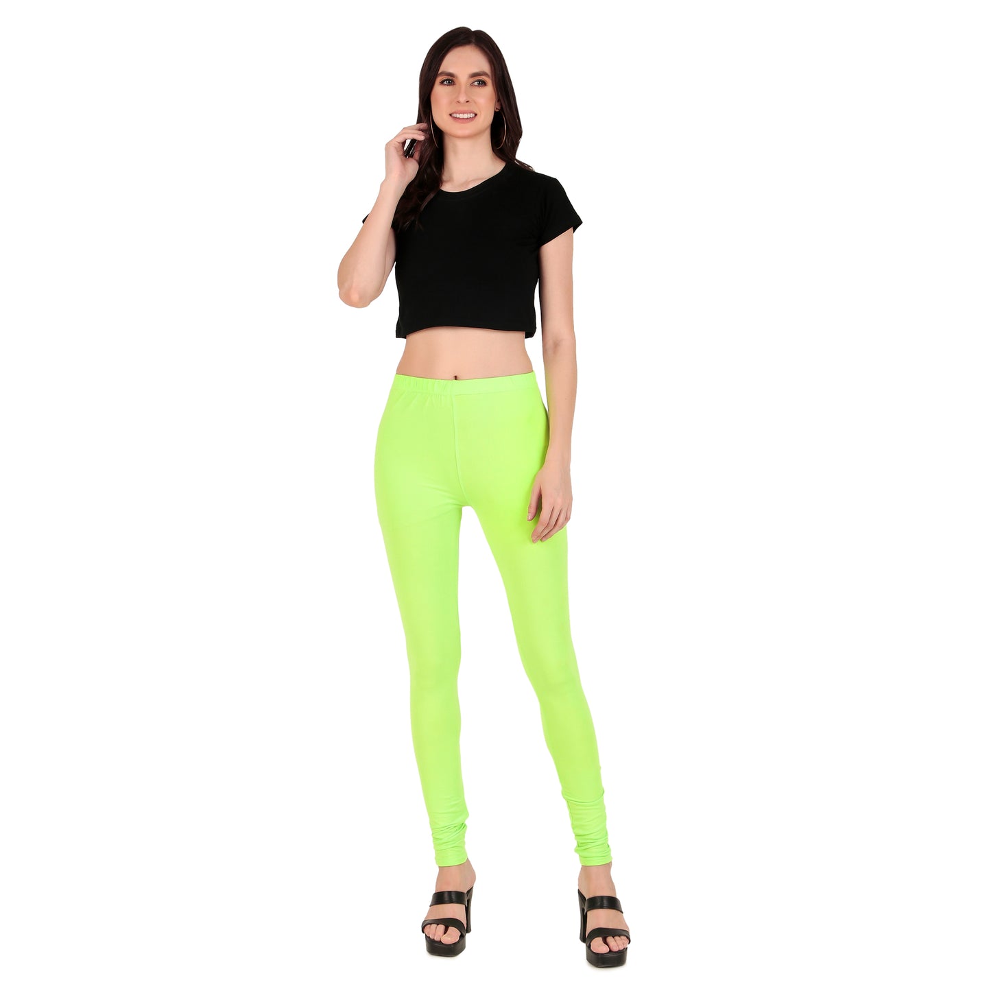 Light Green Ankle-Length Leggings