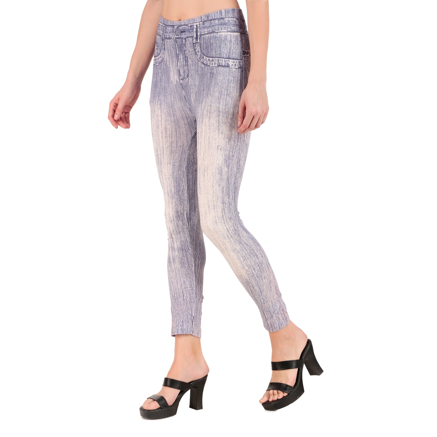 Light Blue Legging with Jean Print