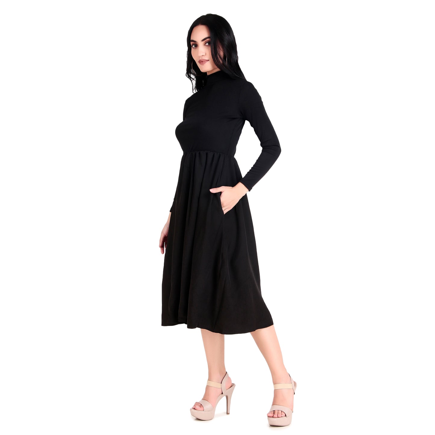 Womens Black Bardot Style